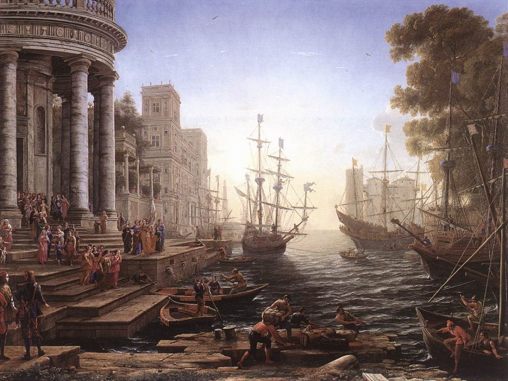Port-Scene-with-the-Embarkation-of-St-Ursula