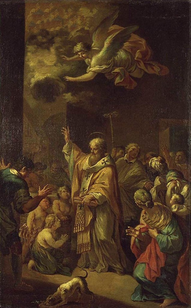 Painting of St. Nicholas by Bon Boullogne. 