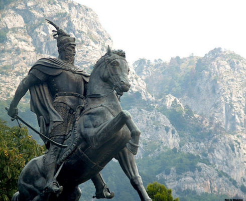 Skanderbeg Monument in Krujë