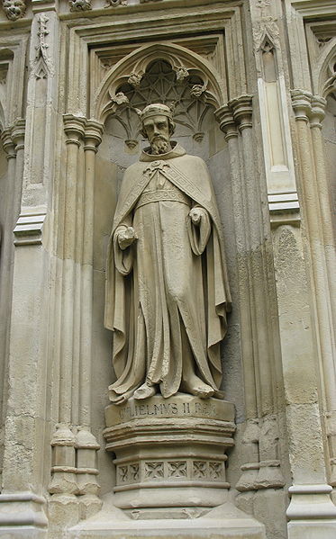 http://commons.wikimedia.org/wiki/File:William_II_Rufus_sculpture_on_Canterbury_Cathedral.jpg