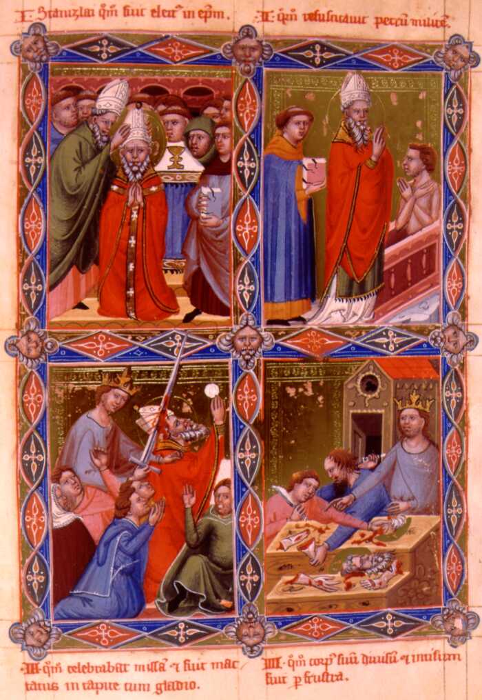 Martyrdom of St. Stanislaus of Cracow from Anjou legendarium of the Kings of Hungary (XIV century)