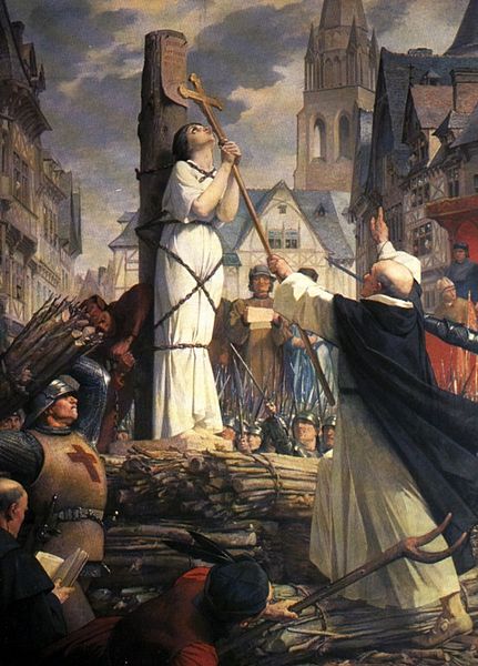 http://commons.wikimedia.org/wiki/File:Joan_of_arc_burning_at_stake.jpg
