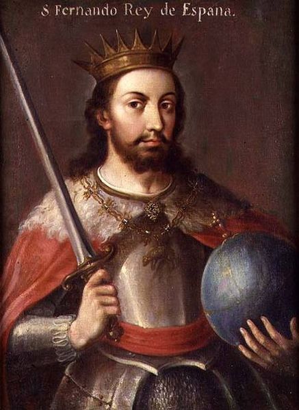 Saint Ferdinand III of Castile. Painted by Spanish School.