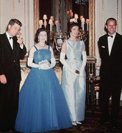 Queen Elizabeth II of England with Kennedy Credit: public domain