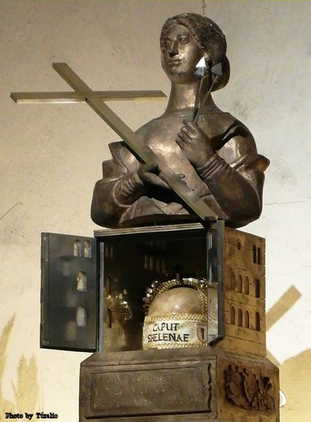 The Reliquary of Saint Helena, which contains her skull, in the crypt of Trier cathedral.