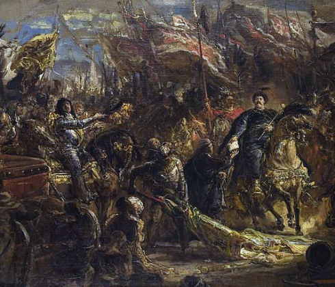 King John III Sobieski Sobieski sending Message of Victory to the Pope, after the Battle of Vienna painted by Jan Matejko