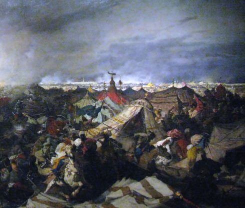 Right side of Battle of Vienna (1683) by Józef Brandt