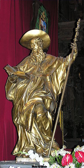 Statue of St. Jerome in St. John Cathedral in Wrocław
