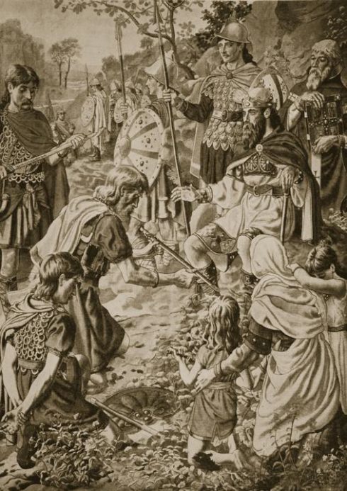 The Submission of Guthrum to King Alfred by Herbert Alfred Bone