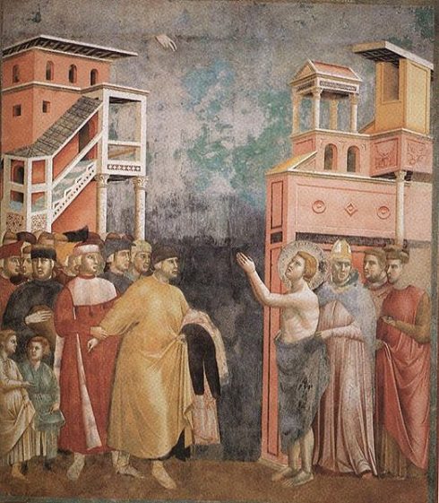 St Francis, Renunciation of Wordly Goods, by Giotto di Bondone 