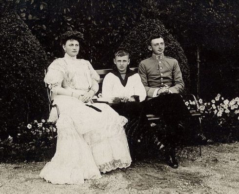 Archduchess Maria Josefa of Austria (1867-1944) and sons Karl and Maximilian, 1910.