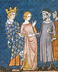 Charles the Simple giving his daughter, Gisele, to Rollo.