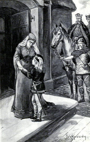 Queen Osburga with her son Alfred