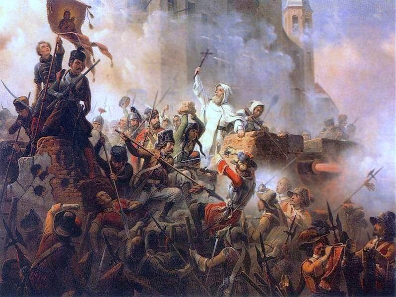 The Battle at Jasna Góra in 1655. Painted by Januarego Suchodolskiego