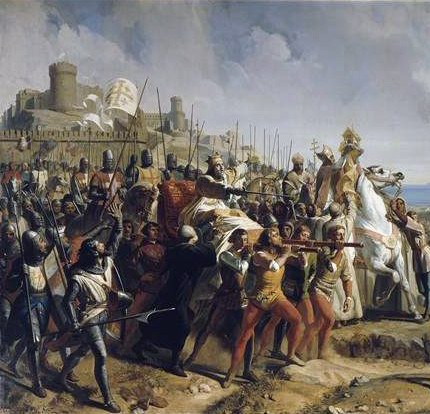 Battle of Montgisard painting by Charles-Philippe Larivière