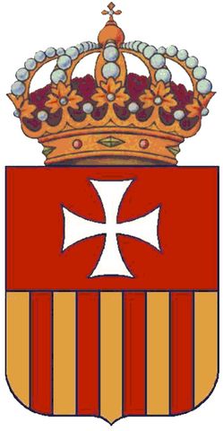 The emblem of Mercedarians (Order of Our Lady of Mercy). 