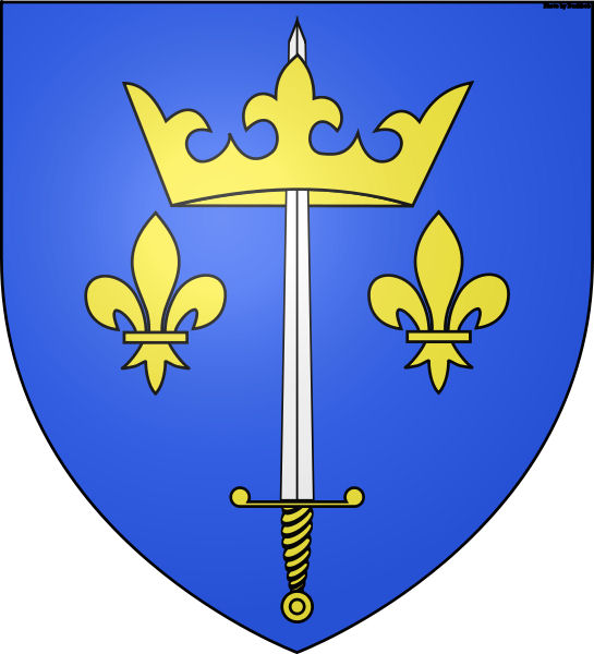 The Coat of Arms given to St. Joan of Arc and her family by King Charles VII of France.