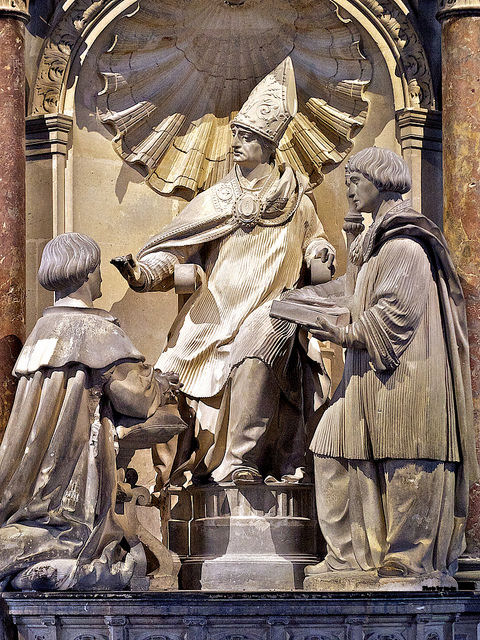 St. Remigius annointing Clovis. Basilique Saint-Remi de Reims