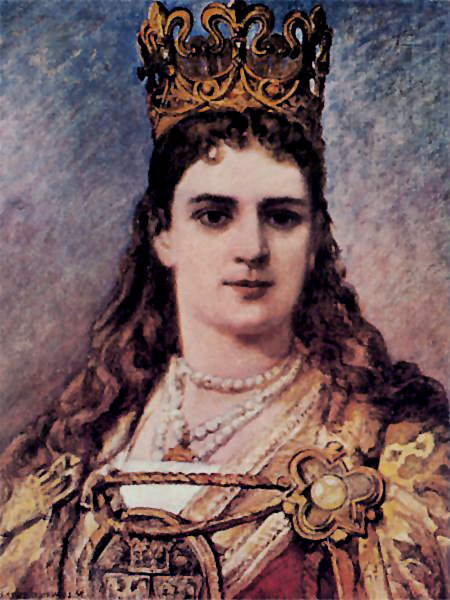 Portrait of Queen Jadwiga of Poland, painted by Jan Matejko