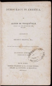 alexis de tocqueville democracy in america sparknotes