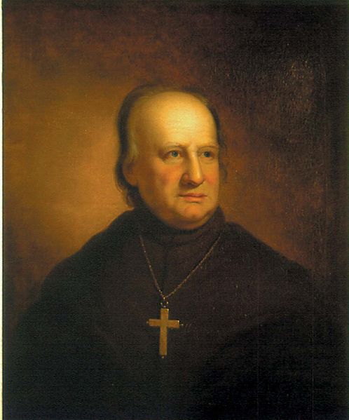 Portrait of America's first Bishop and Archbishop, John Carroll. Painted by Rembrandt Peale.