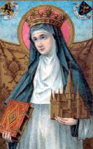 St. Begga, daughter of Pepin of Landen and his wife St. Itta.