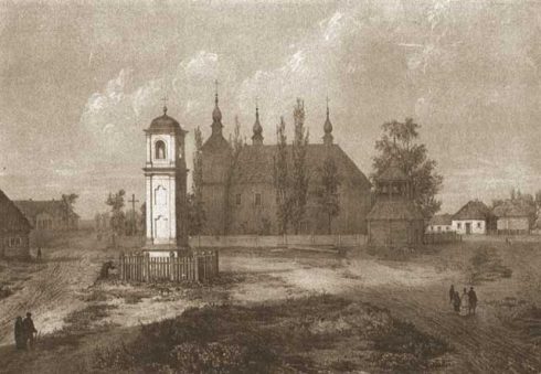 Chapel at the place of marytrdom of St. Andrew Bobola. Painting by Polish painter Napoleon Orda.