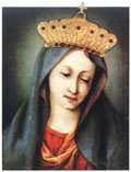 The Miraculous Image, Regina Sanctorum Omnium, (Queen of All Saints), patroness of Ancona and crowned by Pope Pius VII in 1814.