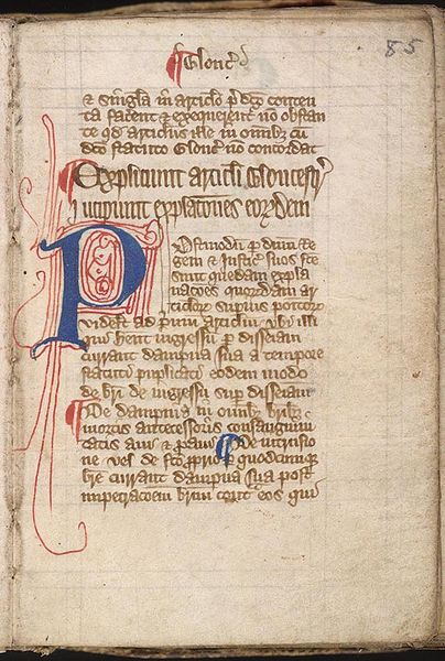 A photo of the manuscript of the Magna charta cum statutis angliae.