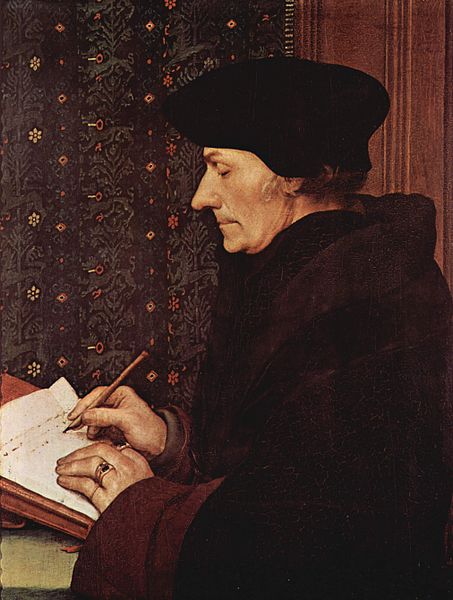 Desiderius Erasmus Roterodamus, also known as Erasmus of Rotterdam by Hans Holbein