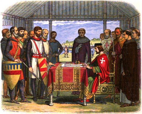 King John signs the Magna Carta by James William Edmund Doyle.