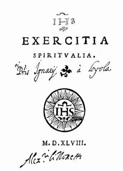 The Spiritual Exercises of St. Ignatius, Photo of the First Edition, 1548.