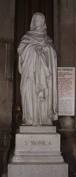 Statue of St. Monica, the Mother of St. Augustine.