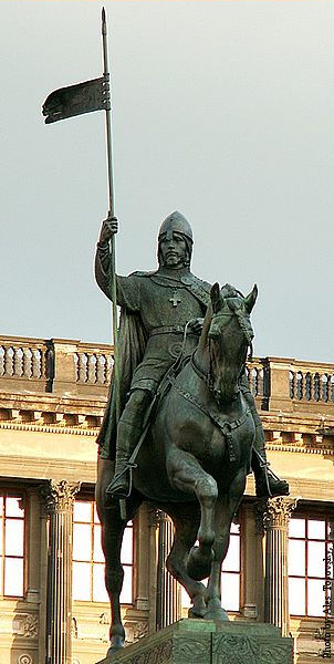 Equestrian statue of St. Wenceslaus I, Duke of Bohemia in Prague