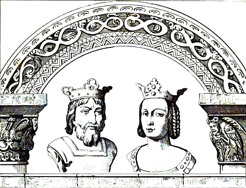 Hugh Capet and his wife Adelaide of Aquitaine