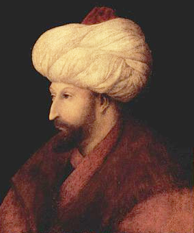Portrait of Mehmed II by Venetian artist Gentile Bellini