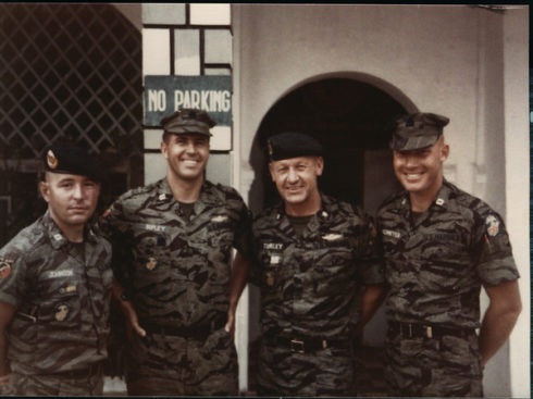 Colonel John Ripley (second from left) with Colonel Gerald Turley (second from right) days before the beginning of the Easter Offensive.