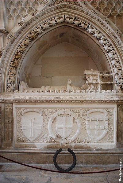 Tomb of Henry the Navigator in the Batalha Monastery, Portugal.