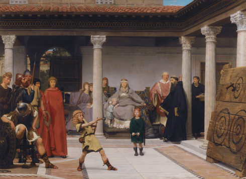 The Education of the Children of Clovis, Painting by Lawrence Alma-Tadema