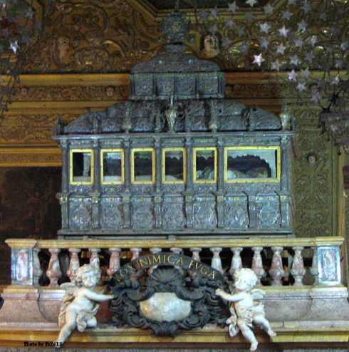 The incorrupt body of Saint Francis Xavier, in Goa, India.