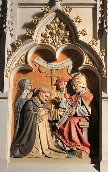Carving of St. Thomas in the Dominican Church in Friesach, Austria.