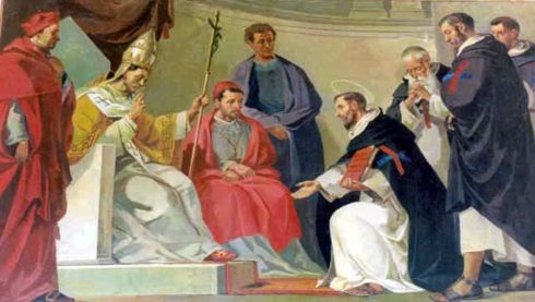 St. John of Matha receiving the approved Order from Pope Innocent III