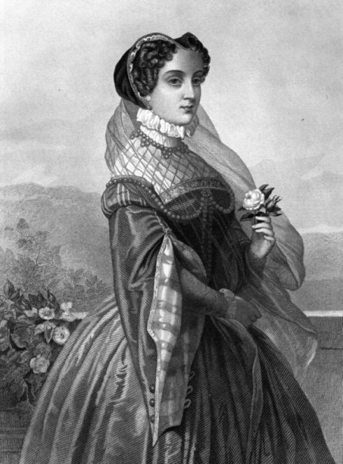 Mary, Queen of Scots Depicted in an 1885 Engraving