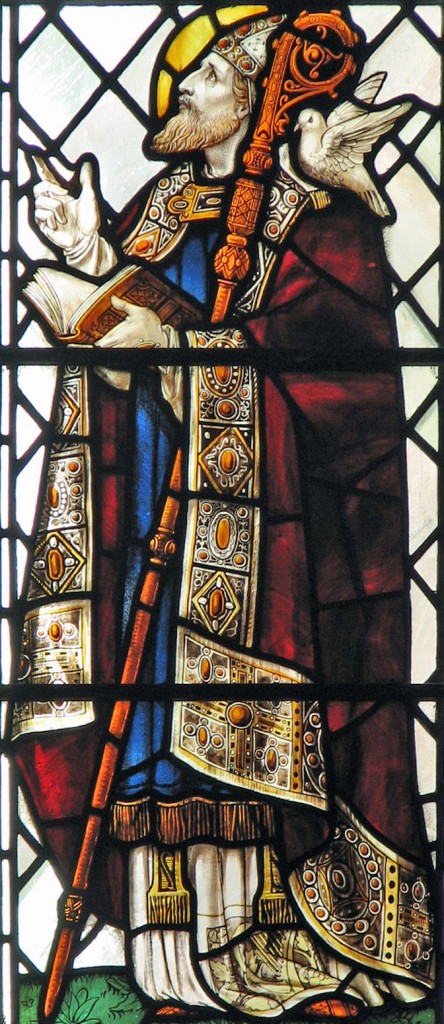 Stained glass window St. David of Wales