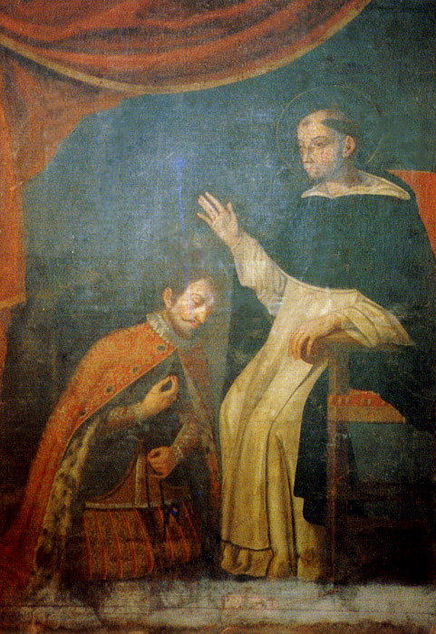 San Telmo confessor to King Saint Ferdinand III, painting at the Church of San Telmo, Gran Canaria.