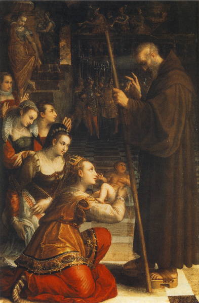 St. Francis of Paola blessing the son of Louisa of Savoy