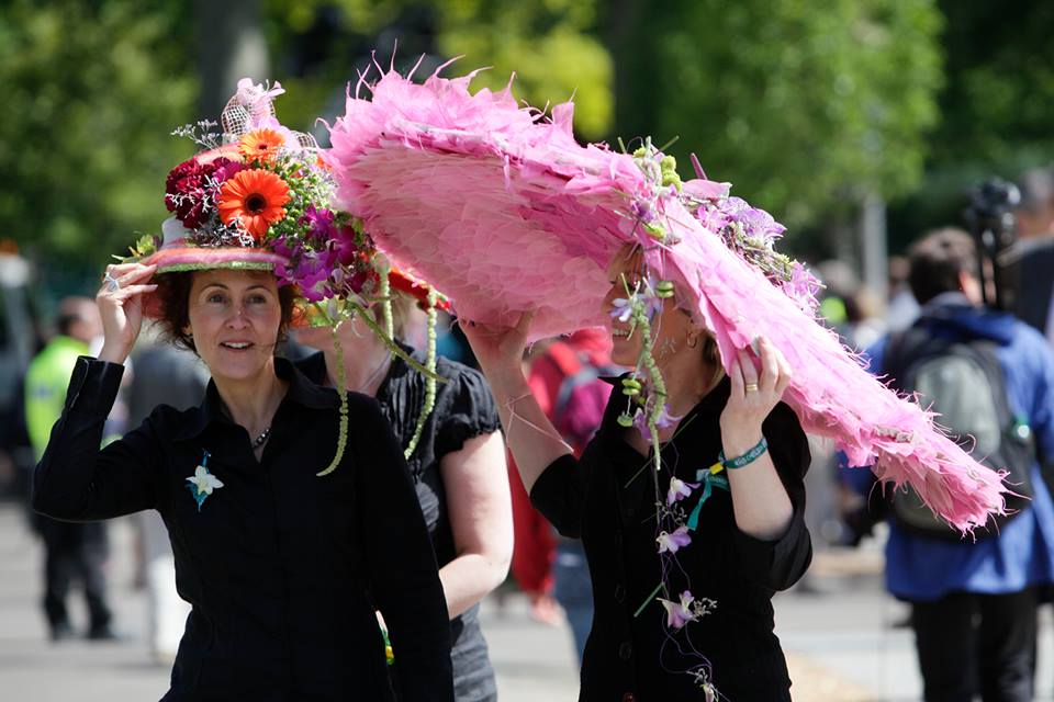 Hats at the 100th Chelsea Flower Show 2013.  Photo courtesy of Pauline Reeder