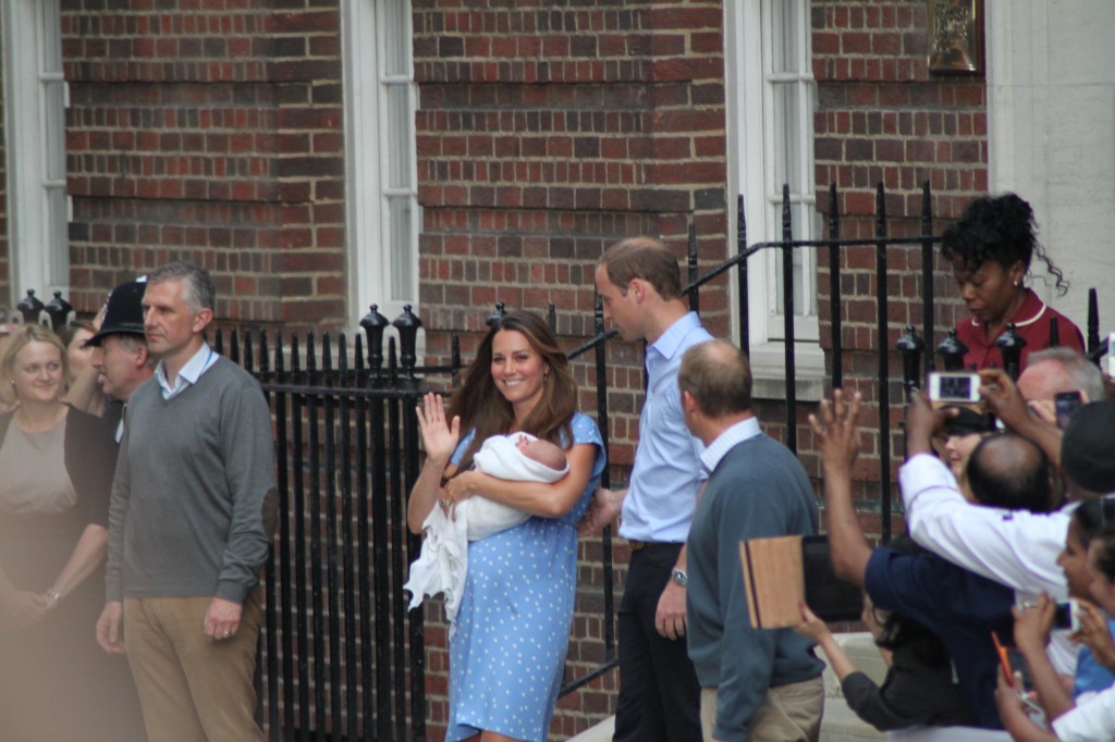 The Duke and Duchess of Cambridge, with little Prince George. Photo by Christopher Neve
