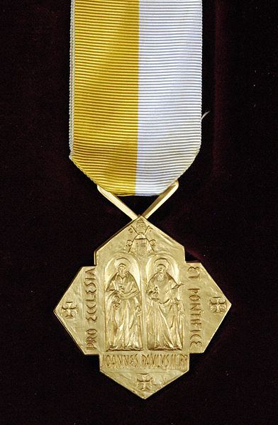 Medal of the Pro Ecclesia et Pontifice, once such medal was given in 2009 to Mother Angelica.