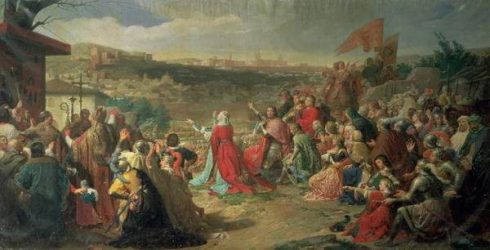 The Fall of Granada in 1492, Painting by Carlos Luis Ribera y Fieve.